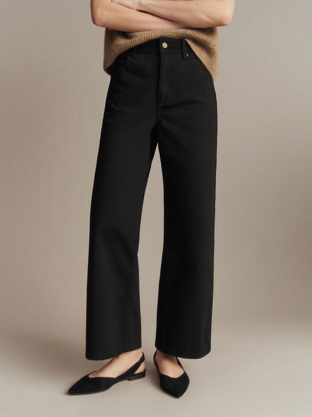 Sezane Women’s Le Crop Black Jeans
